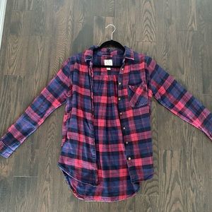 Blue and red flannel